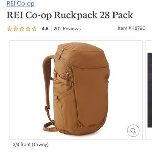 REI ruckpack 28L. Color Tawny. Discontinued style of backpack.